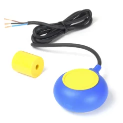 Wiltec Schwimmerschalter für Pumpen, 230VAC 16A Rund, Pegelschalter für Tauchpumpen, Wechsler mit 2 m Kabel