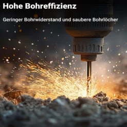 Wiltec SDS Bohrer Set 3 teilig, 1000 mm Länge, 870 mm Bohrtiefe, Ø 12/16/24 mm, Hammerbohrer Durchbruchbohrer aus Stahl für Wände, Beton, Stein