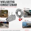 Wiltec Seilzug bis 800 kg Seilwinde mit 20 m Seil, Handseilwinde mit Ø 8,3 mm Stahl-Seil, Forstseilwinde mit Abscherstift, Handseilzug mit Lasthaken