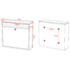 Wiltec Set Briefkasten V12 Anthrazit 360 x 115 x 320 mm mit Ständer, Wandbriefkasten mit Schloss, Sichtfenstern und Namensschild, Postkasten aus Stahl galvanisiert
