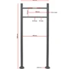 Wiltec Set Designer Briefkasten V16 Anthrazit 370 x 105 x 370 mm mit Ständer, Wandbriefkasten mit Schloss und Zeitungsrolle, Postkasten aus pulverbeschichtetem Stahl