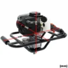Wiltec Set Erdlochbohrer mit 1,4kW und 52cm³ Benzinmotor, inklusive 250mm und 300mm Bohrschnecken