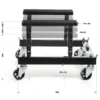 Wiltec Set 680kg ATV Quad Heber – Motorradheber Montagebock Hebebühne + Montageständer mit Rädern für Hebebühne Rollbühne bis 680 kg