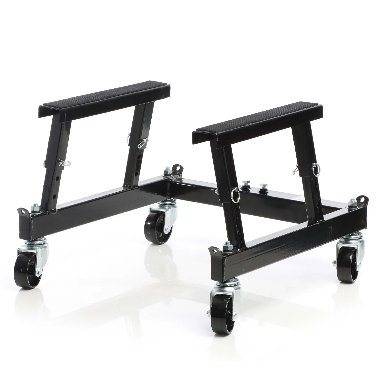Wiltec Set 680kg ATV Quad Heber – Motorradheber Montagebock Hebebühne + Montageständer mit Rädern für Hebebühne Rollbühne bis 680 kg