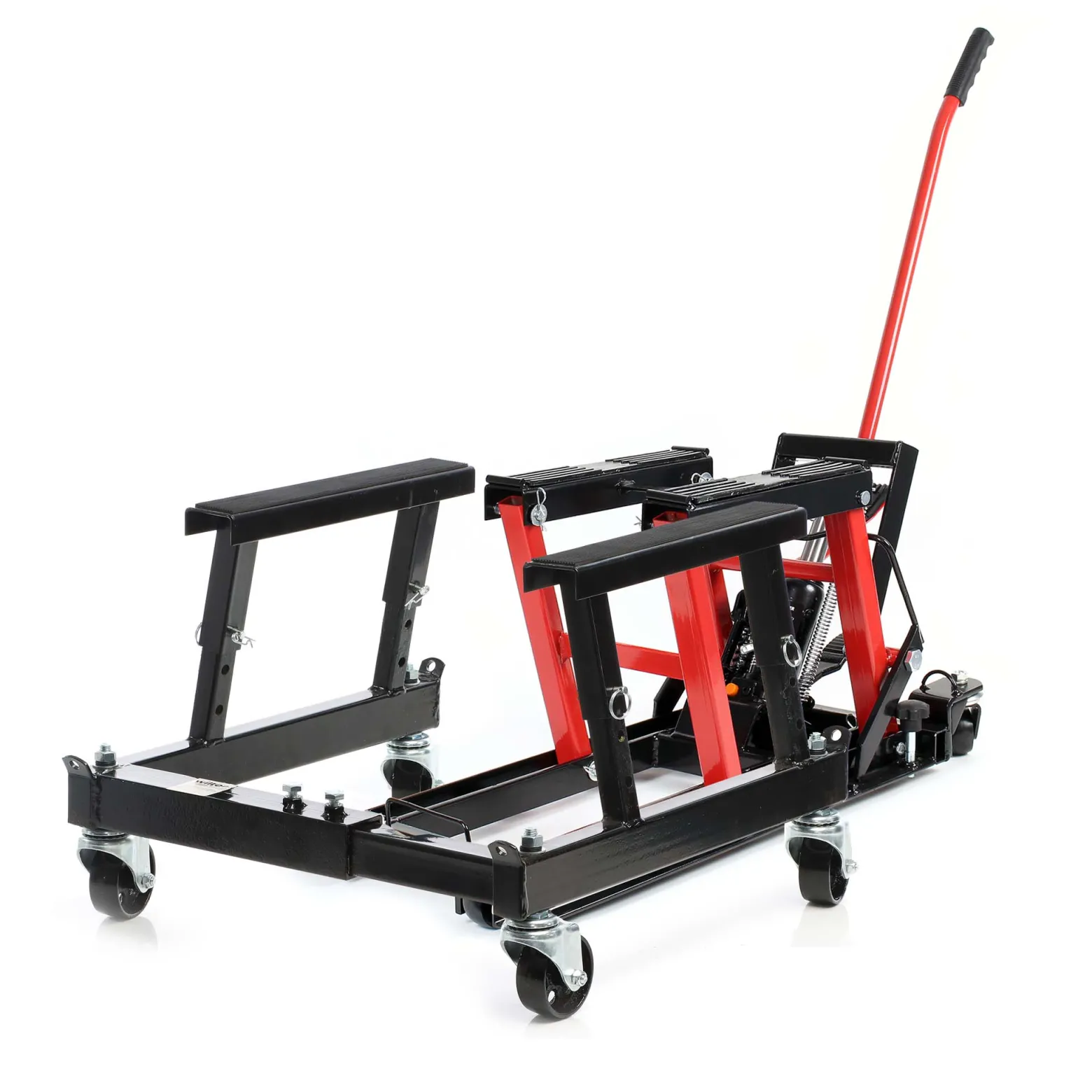 Wiltec Set 680kg ATV Quad Heber – Motorradheber Montagebock Hebebühne + Montageständer mit Rädern für Hebebühne Rollbühne bis 680 kg