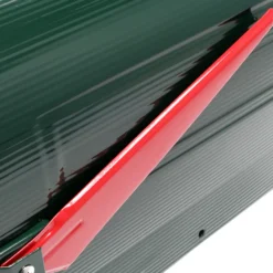 Wiltec Set US Mailbox grün 180 x 220 x 480 mm, amerikanischer Briefkasten mit Fahne, Standbriefkasten Stahl amerikanisches Design mit passender Wandhalterung