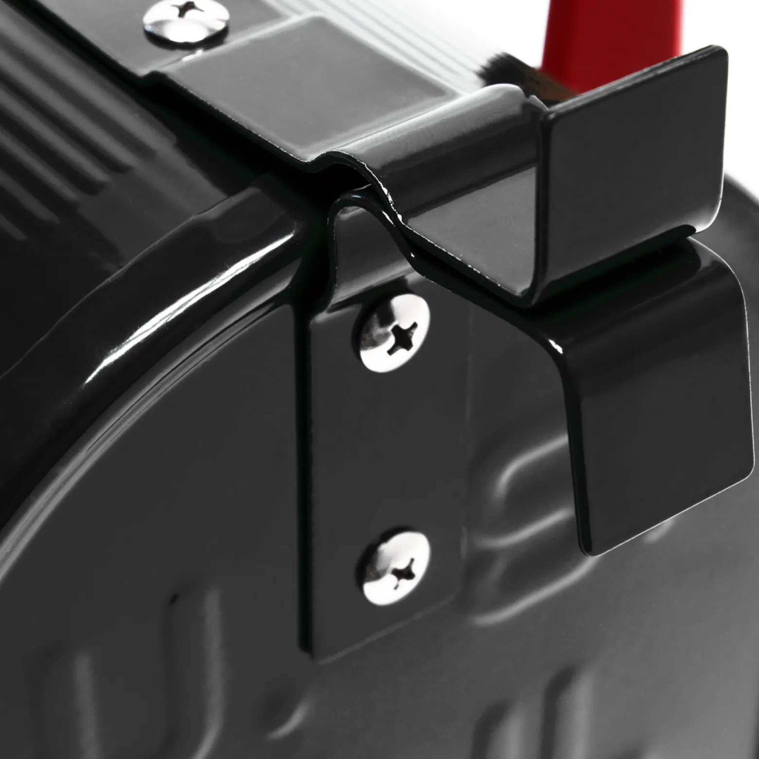 Wiltec Set US Mailbox schwarz 180 x 220 x 480 mm, amerikanischer Briefkasten mit Fahne, Standbriefkasten Stahl amerikanisches Design mit passendem Standfuß