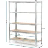 Wiltec Set 2x Schwerlastregal 180x120x40cm, 875 kg Gesamtlast, Steckregal verzinkt aus Stahl, Lastenregal mit 5 Ablagen, Werkstattregal