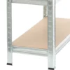 Wiltec Set 2x Schwerlastregal 180x90x45cm, 875 kg Gesamtlast, Steckregal verzinkt aus Stahl, Lastenregal mit 5 Ablagen, Werkstattregal