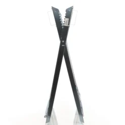 Wiltec Sägebock verzinkt klappbar, 80x80x79 cm, mit 4 Haltern, Haltegriffen und Zahnung, Holzschneidebock als Sägehilfe, bis 150 kg