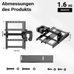 Wiltec Sägeführung für Kettensägen 5-15 cm, mobiles Sägewerk variabel einstellbar, Führungsschiene einfache Montage, Motorsäge Schnittführung Stahl