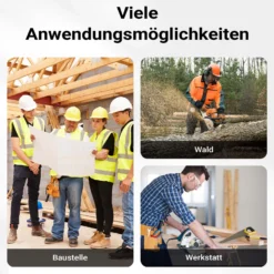 Wiltec Sägeführung für Kettensägen 5-15 cm, mobiles Sägewerk variabel einstellbar, Führungsschiene einfache Montage, Motorsäge Schnittführung Stahl