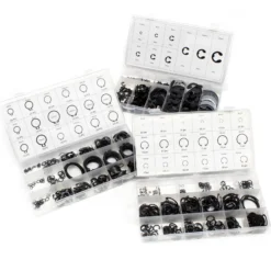 Wiltec Sicherheitsring Seegerring Set 900 teilig, 1,5-32 mm, Sprengring Sortiment in übersichtlicher Kunststoffbox, E Clips Innenringe Außenringe