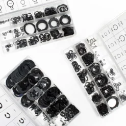 Wiltec Sicherheitsring Seegerring Set 900 teilig, 1,5-32 mm, Sprengring Sortiment in übersichtlicher Kunststoffbox, E Clips Innenringe Außenringe