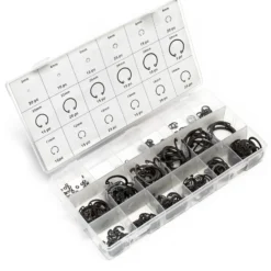 Wiltec Sicherheitsring Seegerring Set 900 teilig, 1,5-32 mm, Sprengring Sortiment in übersichtlicher Kunststoffbox, E Clips Innenringe Außenringe