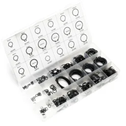 Wiltec Sicherheitsring Seegerring Set 900 teilig, 1,5-32 mm, Sprengring Sortiment in übersichtlicher Kunststoffbox, E Clips Innenringe Außenringe