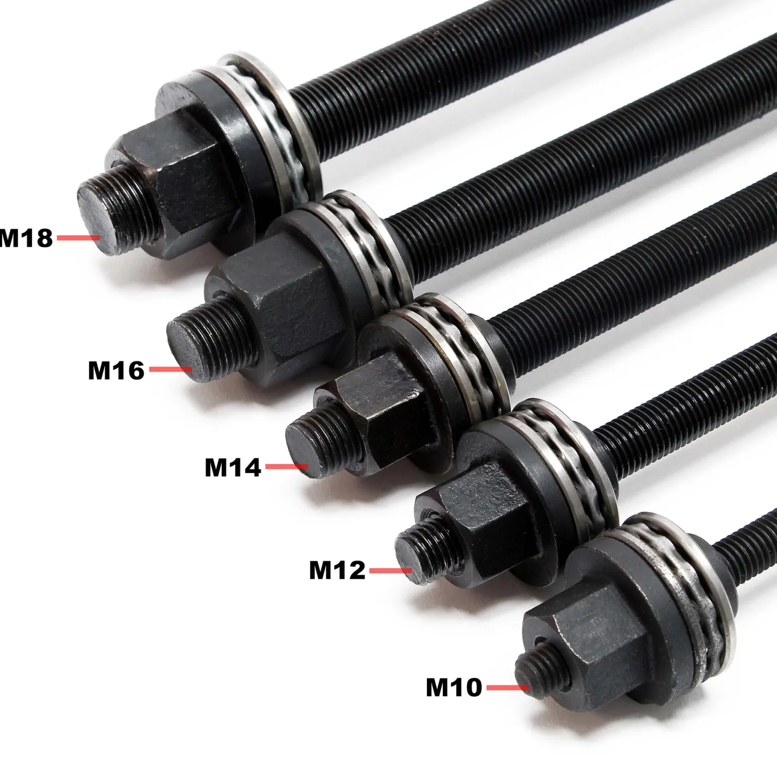 Wiltec Silentlager Abzieher Satz 27 teilig, Ausdrücker für Achslager, Werkzeug für Silentlager mit 22 Hülsen M10-M18 und 5 Spindeln