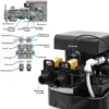 Wiltec SOFT-C2 Wasserenthärtungsanlage, Wasserentkalkung mit 800 l/h, Entkalkungsanlage mit Ionentauscher, Wasserenthärter mit 12 l Soletank
