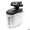 Wiltec SOFT-C1 Wasserenthärtungsanlage, Wasserentkalkung mit 500 l/h, Entkalkungsanlage mit Ionentauscher, Wasserenthärter mit 10 l Soletank