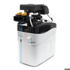 Wiltec SOFT-C1 Wasserenthärtungsanlage, Wasserentkalkung mit 500 l/h, Entkalkungsanlage mit Ionentauscher, Wasserenthärter mit 10 l Soletank