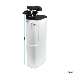 Wiltec SOFT-D Wasserenthärtungsanlage, Wasserentkalkung mit 1000 l/h, Entkalkungsanlage mit Ionentauscher, Wasserenthärter mit 30 l Soletank