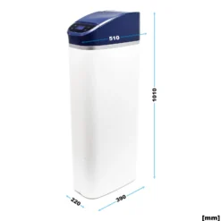 Wiltec SOFT-R2 Wasserenthärtungsanlage, Wasserentkalkung mit 2000 l/h, Entkalkungsanlage mit Ionentauscher, Wasserenthärter mit 10 l Soletank