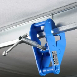 Wiltec Spindelklemme mit 2 t Tragkraft und 75-230 mm Flanschbreite, Trägerklemme zum Heben von Lasten, Flanschklemme für H-Balken, Doppel-T-Träger
