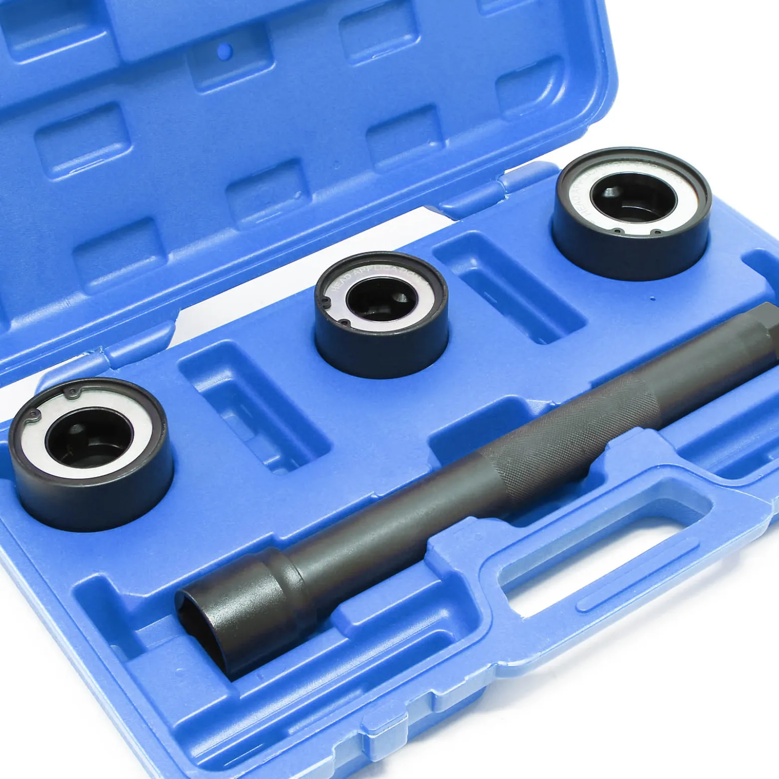 Wiltec Spurstangenwerkzeug Set mit 3 verschiedenen Größen 30-45 mm, Spurstangenschlüssel mit Aufsätzen im praktischen Koffer, Spurstangenköpfe wechseln