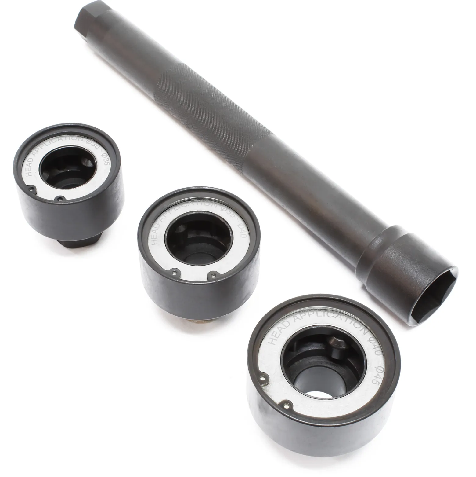 Wiltec Spurstangenwerkzeug Set mit 3 verschiedenen Größen 30-45 mm, Spurstangenschlüssel mit Aufsätzen im praktischen Koffer, Spurstangenköpfe wechseln