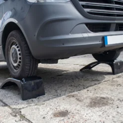 Wiltec Stahl Auffahrrampen Paar 3,6 t für PKW, 200 mm Hubhöhe und 235 mm Breite, stapelbare Autorampe, Verladerampe für Auto, Motorrad, ATV und Quad