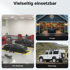 Wiltec Stahl Auffahrrampen Paar 3,6 t für PKW, 200 mm Hubhöhe und 235 mm Breite, stapelbare Autorampe, Verladerampe für Auto, Motorrad, ATV und Quad