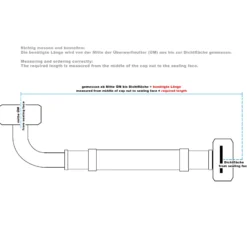 Wiltec Stahlflex Wasserschlauch 0,5 m DN25 33,7 mm, Panzerschlauch für Pumpe, Hauswasserwerke und Druckkessel