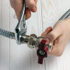 Wiltec Stahlflex Wasserschlauch 1 m DN25 32,89 mm für Hauswasserwerke, Flexschlauch, Panzerschlauch für Pumpe, Hauswasserwerke und Druckkessel