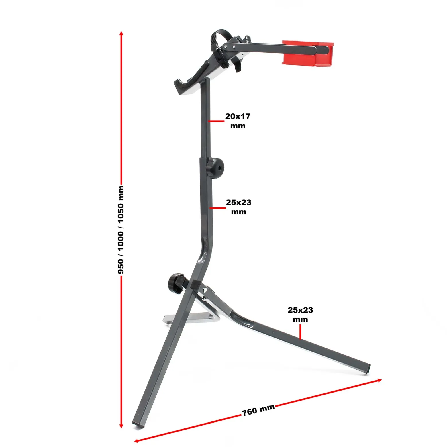 Wiltec Stahl Reparaturständer für Fahrräder bis 30 kg, Fahrrad Montageständer 95–105 cm höhenverstellbar