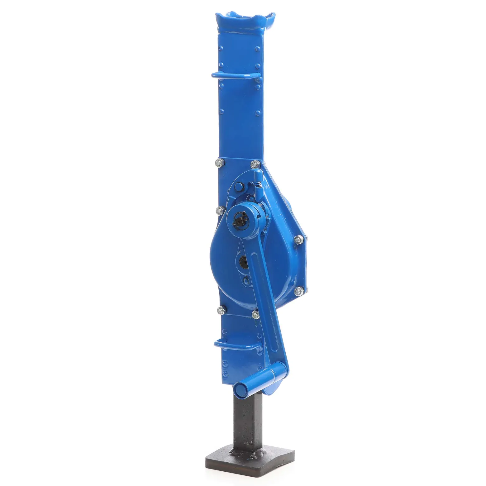 Wiltec Stahlwinde 1500 kg mit Bauhöhe 725 mm, 350 mm Hubhöhe, Robuste Zahnstangenwinde, Hubwinde mit 2 Ansätzen, Stockwinde