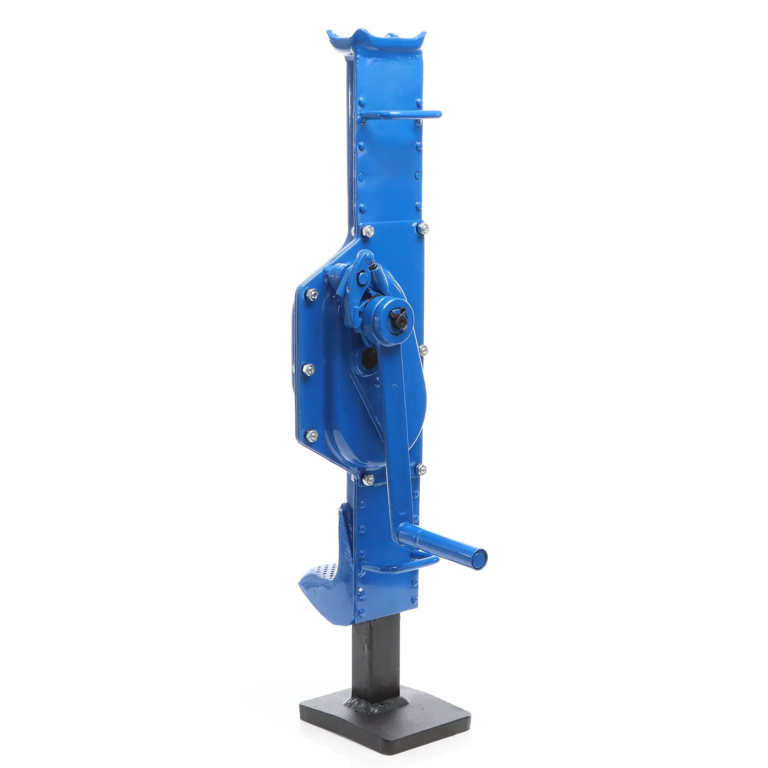 Wiltec Stahlwinde 5000 kg mit Bauhöhe 725 mm, 300 mm Hubhöhe, Robuste Zahnstangenwinde, Hubwinde mit 2 Ansätzen, Stockwinde