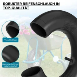 Wiltec Standard Schlauch für Reifen Größe 3.50-8, bis 130 kg Traglast, mit geradem Ventil TR13 für Schubkarren, Sackkarren und E-Scooter