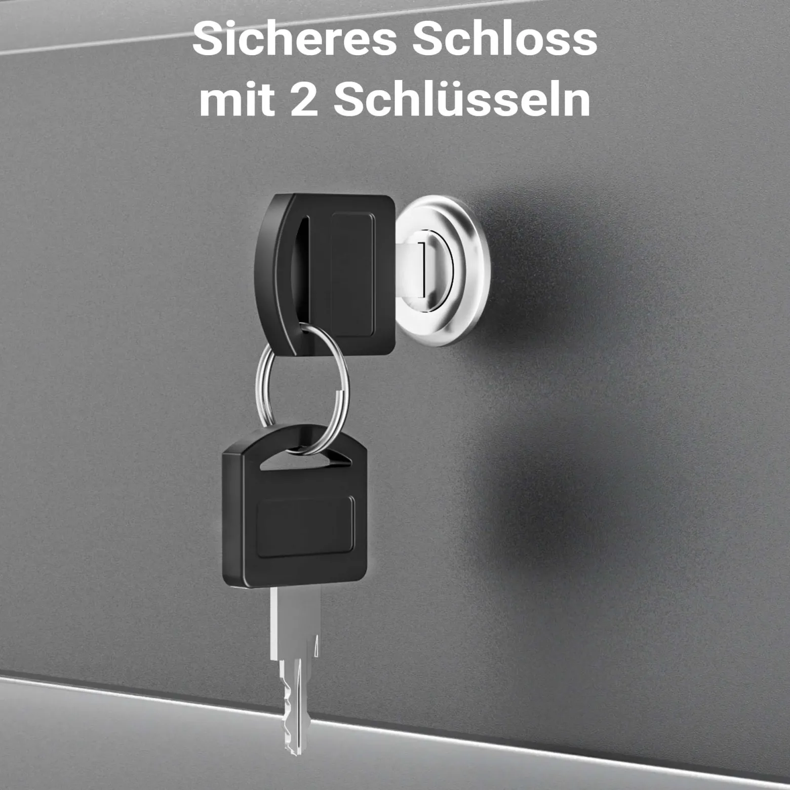 Wiltec Standbriefkasten mit Zeitungsrolle in Anthrazit 395 x 142 x 1150 mm aus Stahl, Briefkasten mit Zeitungsfach, Postkasten mit 2 Schlüssel