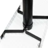 Wiltec Standfuß schwarz 190 x 190 x 1430 mm für US Mailbox, amerikanischer Briefkasten mit Fahne, Standbriefkasten Ständer Stahl amerikanisches Design