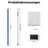 Wiltec Staubschutzwand 4 x 10 m, Renovierungs-Set Staubwand mit Reißverschluss für Folientür und Teleskopstangen 1,5-3,9 m, Trennwand für Renovierung