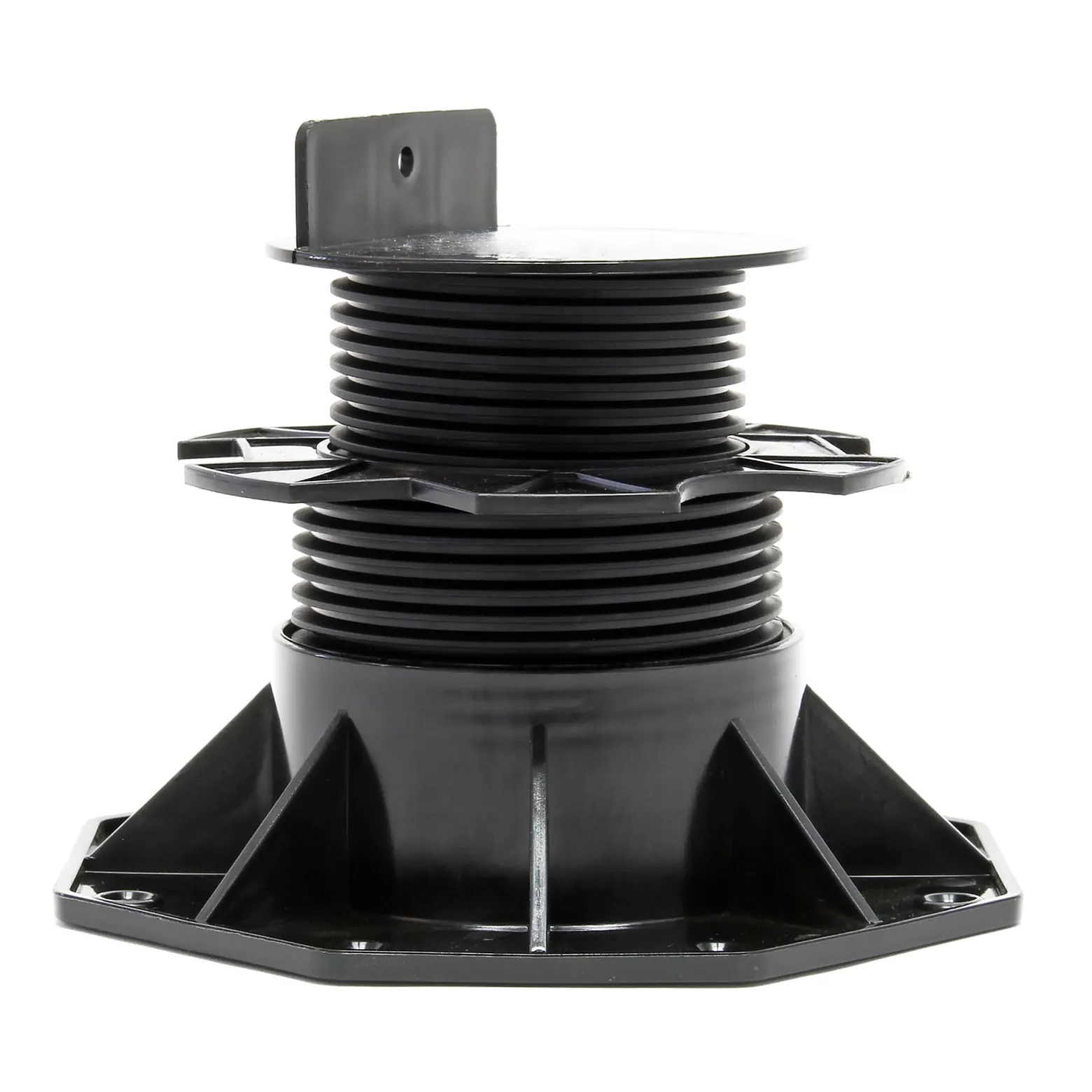 Wiltec Stelzlager für Terrassen, 2700kg, 60-128mm, höhenverstellbarer Stellfuß für Terrassendielen, Platten und Planken