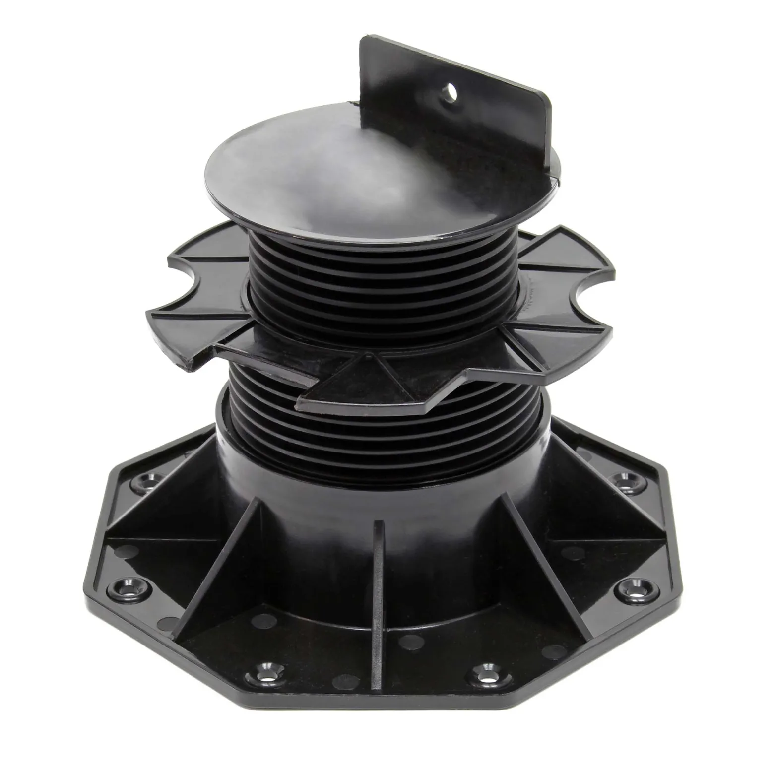Wiltec Stelzlager für Terrassen, 2700kg, 60-128mm, höhenverstellbarer Stellfuß für Terrassendielen, Platten und Planken