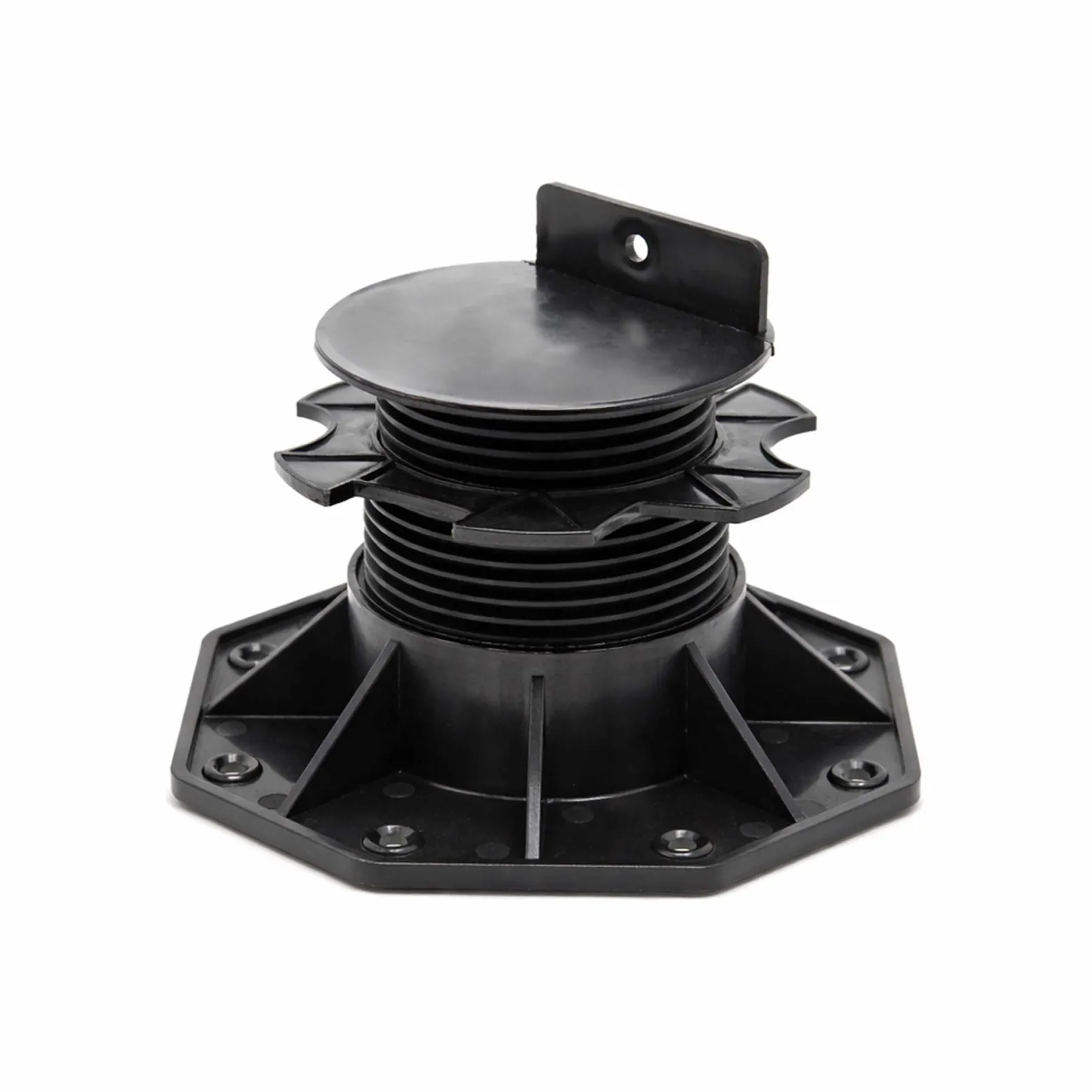 Wiltec Stelzlager für Terrassen, 2700kg, 60-128mm, höhenverstellbarer Stellfuß für Terrassendielen, Platten und Planken