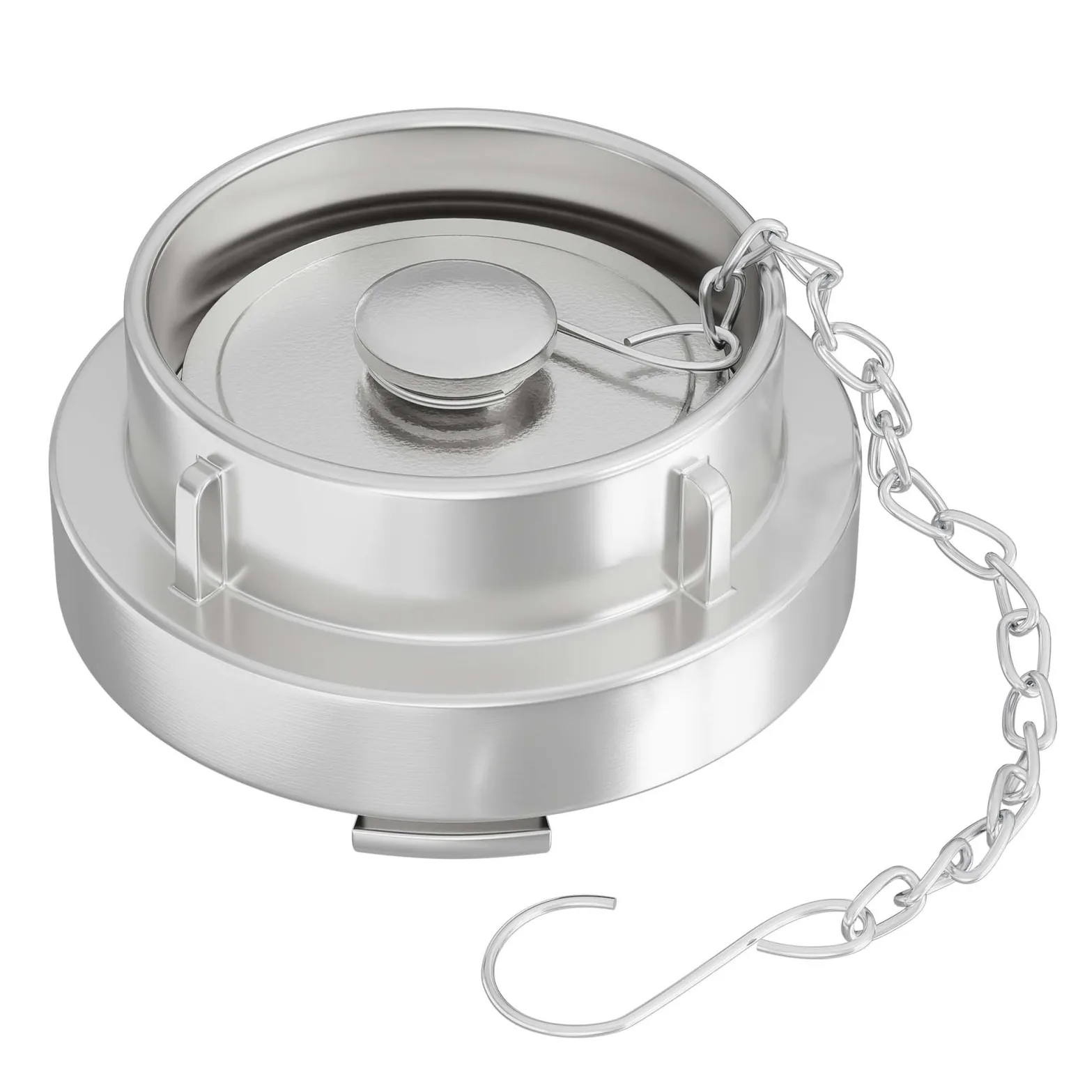 Wiltec Storz Blindkupplung B 75mm 3" mit Kette aus Aluminium zum temporären Verschließen von Storzabgängen