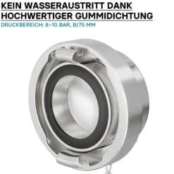 Wiltec Storz Blindkupplung B 75mm 3" mit Kette aus Aluminium zum temporären Verschließen von Storzabgängen