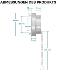 Wiltec Storz Blindkupplung C 52mm 2