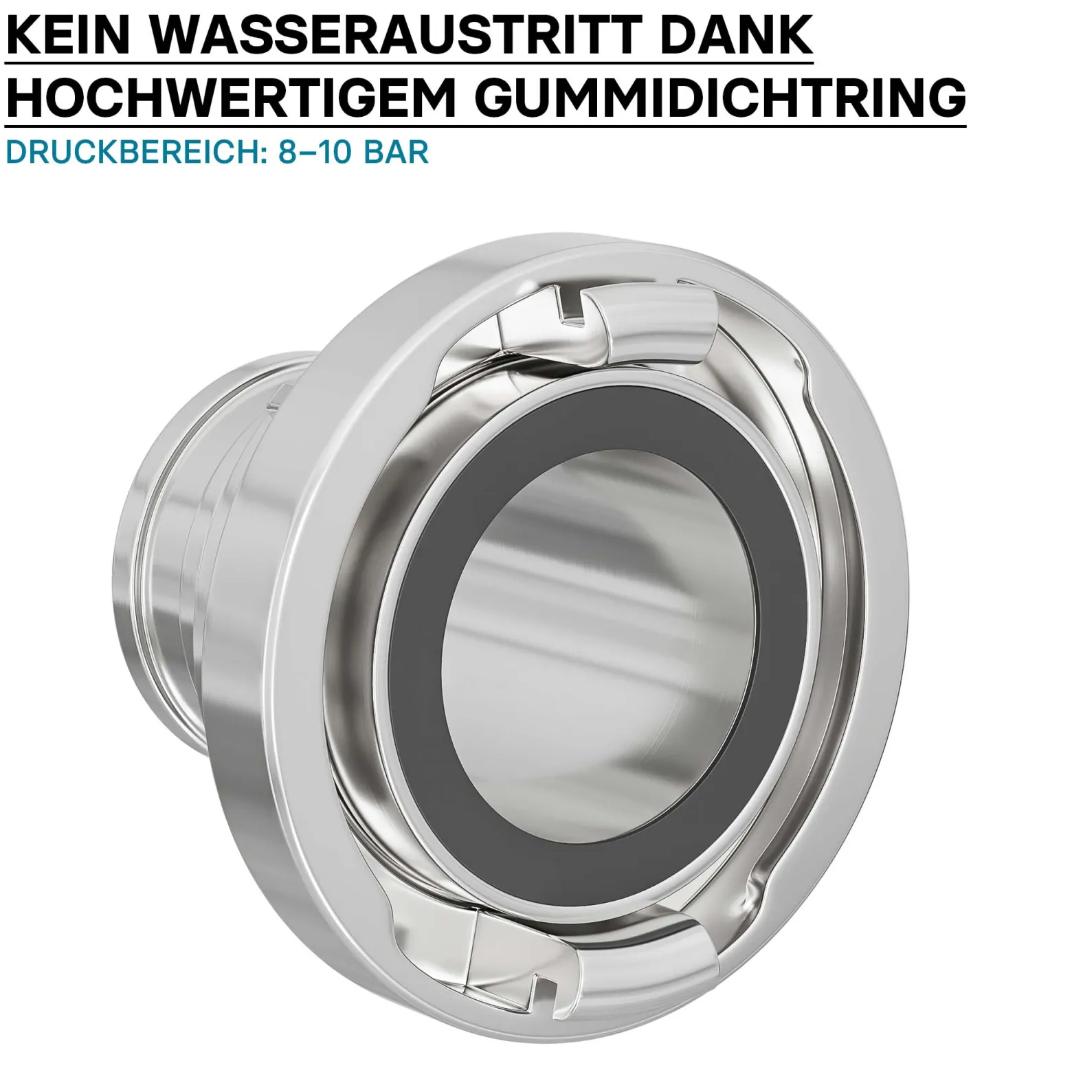 Wiltec Storz Kupplung B 75mm Druckkupplung mit langem Stutzen Schlauchkupplung aus Aluminium
