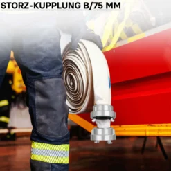Wiltec Storz Kupplung B 75mm Druckkupplung mit langem Stutzen Schlauchkupplung aus Aluminium