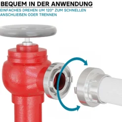 Wiltec Storz Kupplung B 75mm Festkupplung mit Außengewinde 3