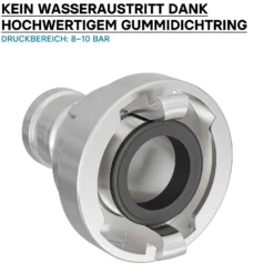 Wiltec Storz Kupplung D 25mm Druckkupplung mit langem Stutzen Schlauchkupplung aus Aluminium
